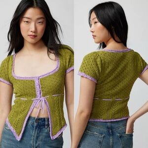 Urban Outfitters Gabriella Babydoll Flyaway Top